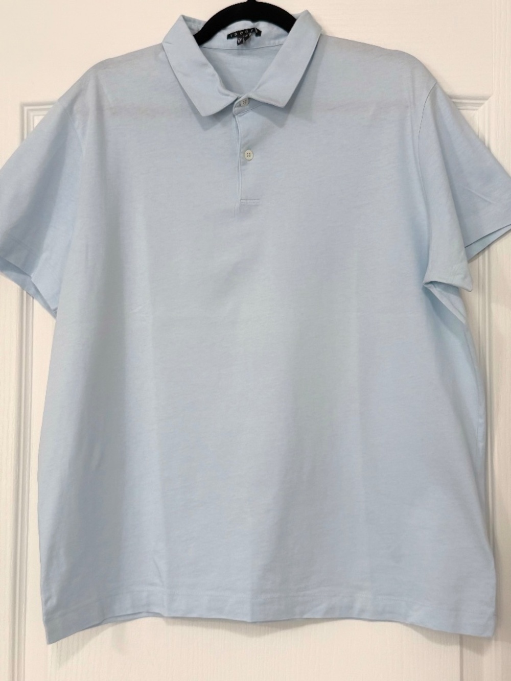 Theory Men’s XL Light Blue Polo Shirt